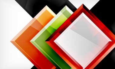 Parlak renkli kare şekil blokları geometrik arka plan