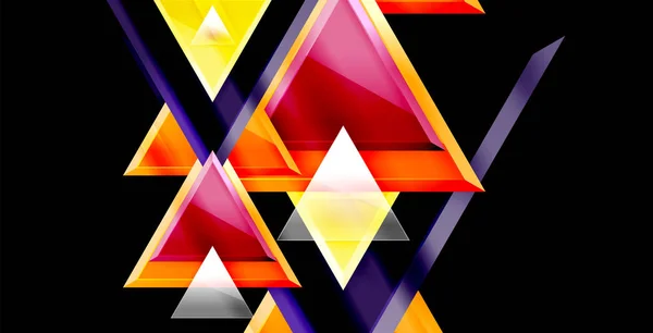 Brillant fond triangles brillant — Image vectorielle