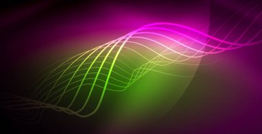 Neon çizgiler parlak parlayan arka plan