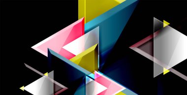 Parlak parlak üçgenler arka plan