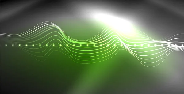 Neon vonalak fényes izzó háttér — Stock Vector