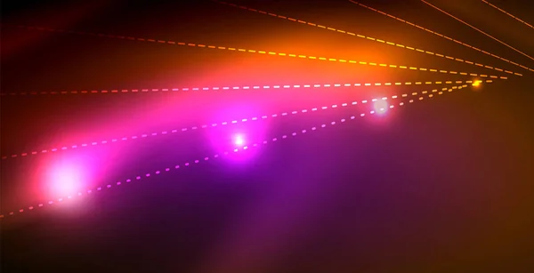 Farbe Neonlichter mit Wellen abstrakten Hintergrund — Stockvektor