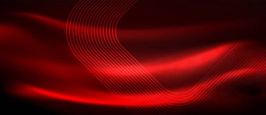 Neon parlayan techno hatları, yüksek teknoloji fütüristik arka plan şablonu kare şekilleri ile