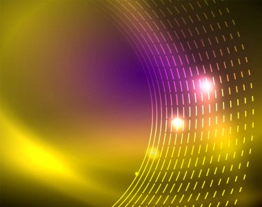 Neon Çemberleri Soyut Arkaplan