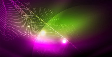 Parlak neon uzay arka planı