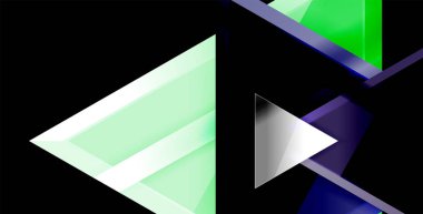 3D üçgen vektör en az arka plan tasarımı, geometrik soyut poster tasarımı
