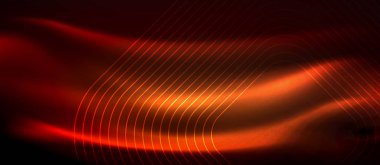 Neon parlayan techno hatları, yüksek teknoloji fütüristik arka plan şablonu kare şekilleri ile