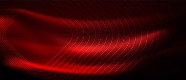 Neon parlayan techno hatları, yüksek teknoloji fütüristik arka plan şablonu kare şekilleri ile