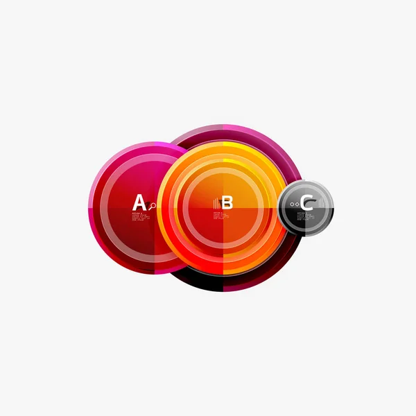 Modèle circulaire, composition des cercles abstraits — Image vectorielle