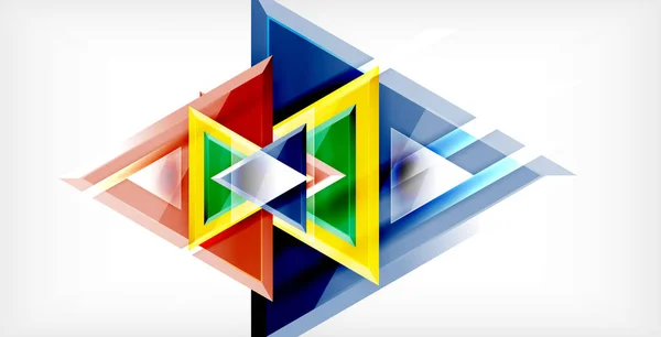 3D trojúhelníkové vektor minimální pozadí abstraktní design, abstraktní plakát geometrický design — Stockový vektor