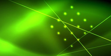 Neon parlayan dalga, sihirli enerji ve ışık arka plan