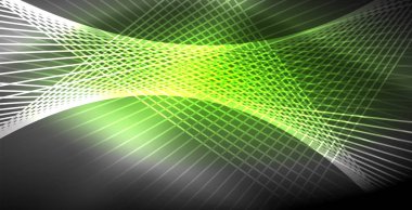 Neon parlayan çizgiler, sihirli enerji uzay ışığı konsepti, soyut arka plan duvar kağıdı tasarımı