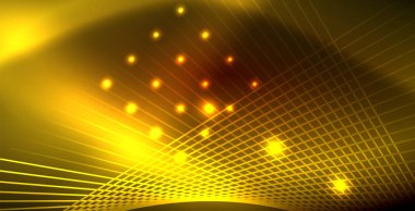 Neon parlayan dalga, sihirli enerji ve ışık arka plan