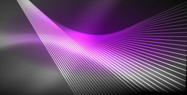 Neon parlayan çizgiler, sihirli enerji uzay ışığı konsepti, soyut arka plan duvar kağıdı tasarımı