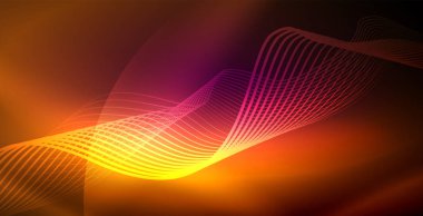 Neon çizgiler parlak parlayan arka plan