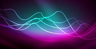 Neon çizgiler parlak parlayan arka plan