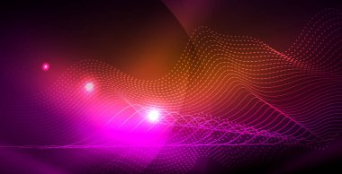 Parlak neon uzay arka planı