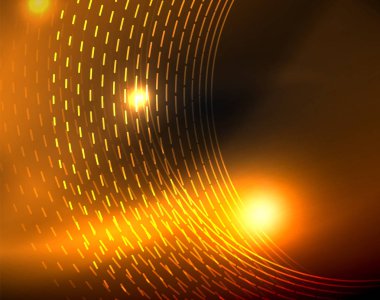 Neon renk parlayan ışıkları ile karanlık alan soyut arka plan