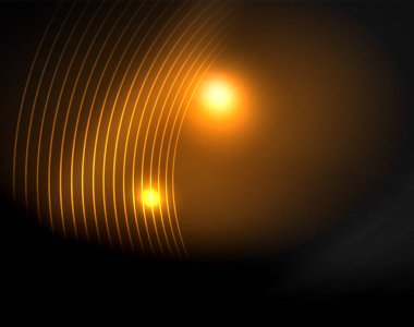 Neon renk parlayan ışıkları ile karanlık alan soyut arka plan