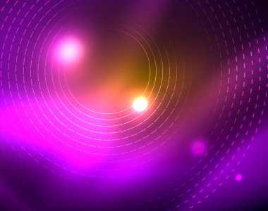 Parlak çevrelerin parlayan soyut arka plan