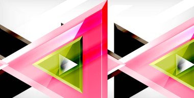 3D üçgen vektör en az arka plan tasarımı, geometrik soyut poster tasarımı