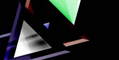 3D üçgen vektör en az arka plan tasarımı, geometrik soyut poster tasarımı