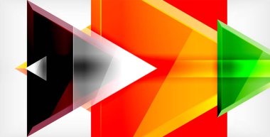 Parlak parlak üçgenler arka plan