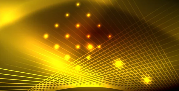 Neon parlayan dalga, sihirli enerji ve ışık arka plan