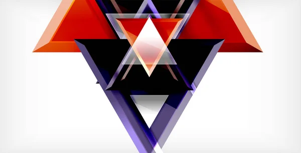 3d vecteur triangulaire minimaliste abstrait conception de fond, affiche abstraite conception géométrique — Image vectorielle