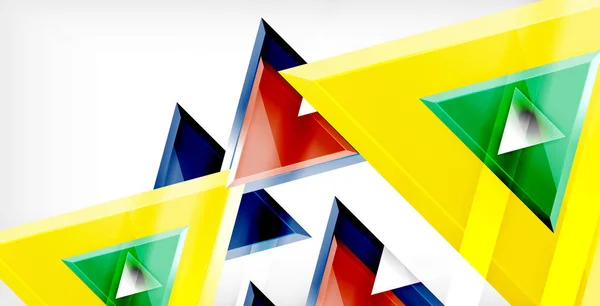 3d vetor triangular design de fundo abstrato mínimo, design geométrico cartaz abstrato — Vetor de Stock