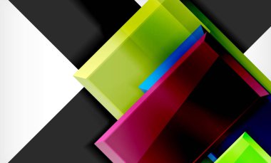 Parlak renkli kare şekil blokları geometrik arka plan