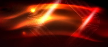 Neon parlayan techno hatları, yüksek teknoloji fütüristik arka plan şablonu kare şekilleri ile