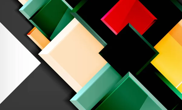 Χρωματιστά τετράγωνα φουτουριστικό αφηρημένο φόντο — Διανυσματικό Αρχείο