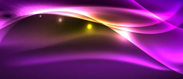 Neonové světélkující světelné linie — Stockový vektor