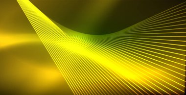 Neon parlayan dalga, sihirli enerji ve ışık arka plan