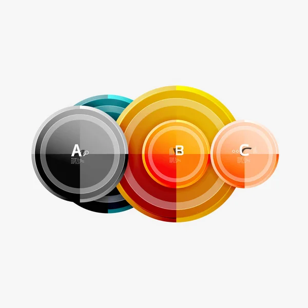 Pozadí barevných lesklých kruhů — Stockový vektor
