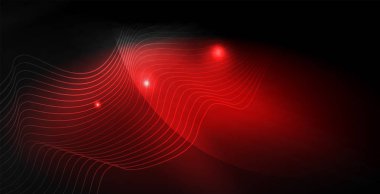 Parlak parlak parlayan Neon dalgalar