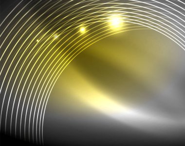 Neon renk parlayan ışıkları ile karanlık alan soyut arka plan