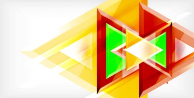 Parlak parlak üçgenler arka plan