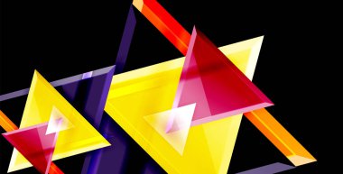 Parlak parlak üçgenler arka plan