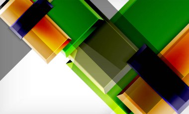 Parlak renkli kare şekil blokları geometrik arka plan