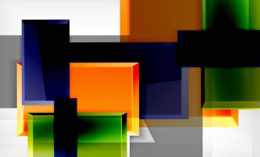 Renk kareler futuristik soyut arka plan