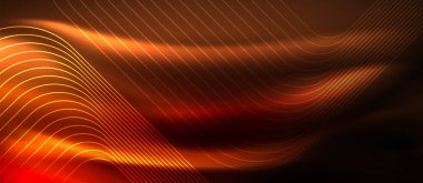 Neon parlayan techno hatları, yüksek teknoloji fütüristik arka plan şablonu kare şekilleri ile