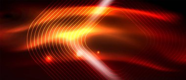 Neon parlayan techno hatları, yüksek teknoloji fütüristik arka plan şablonu kare şekilleri ile