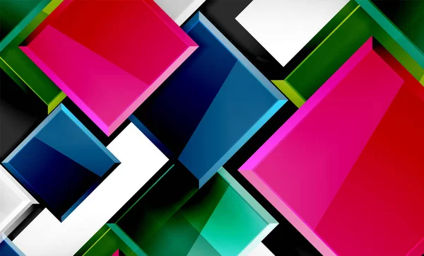 色の正方形未来的な抽象的な背景 — ストックベクタ
