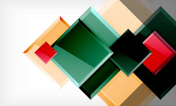 Quadrados de cores futurista fundo abstrato —  Vetores de Stock
