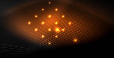 Neon renkli soyut çizgiler