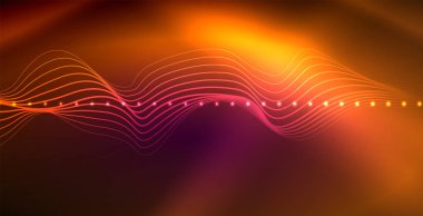 Neon çizgiler parlak parlayan arka plan