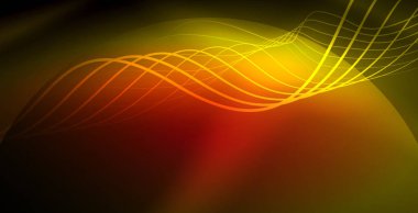 Koyu, parlak hareket, sihirli alan ışık parlayan soyut dalga. Techno arka plan