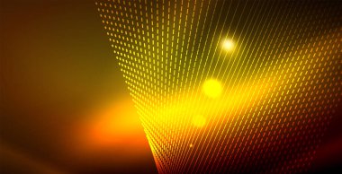 Dalgalar ile renkli neon ışıklar soyut arka plan